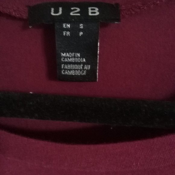 Burgundy Corset Detail Top - Picture 4 of 5